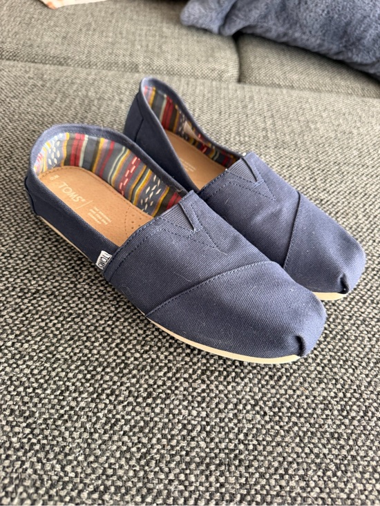 Toms Other - TOMS Navy Slip-On with Colorful Striped Lining